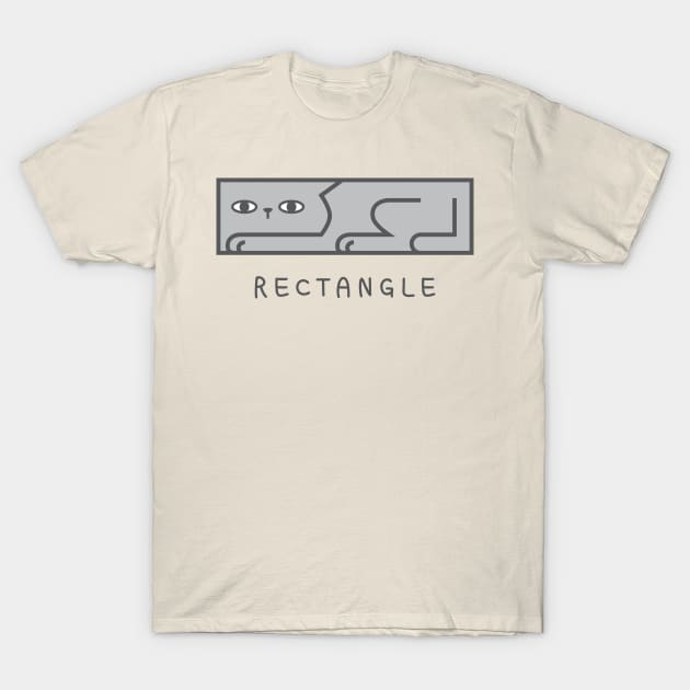 Cat in Rectangle Shape T-Shirt by rarpoint